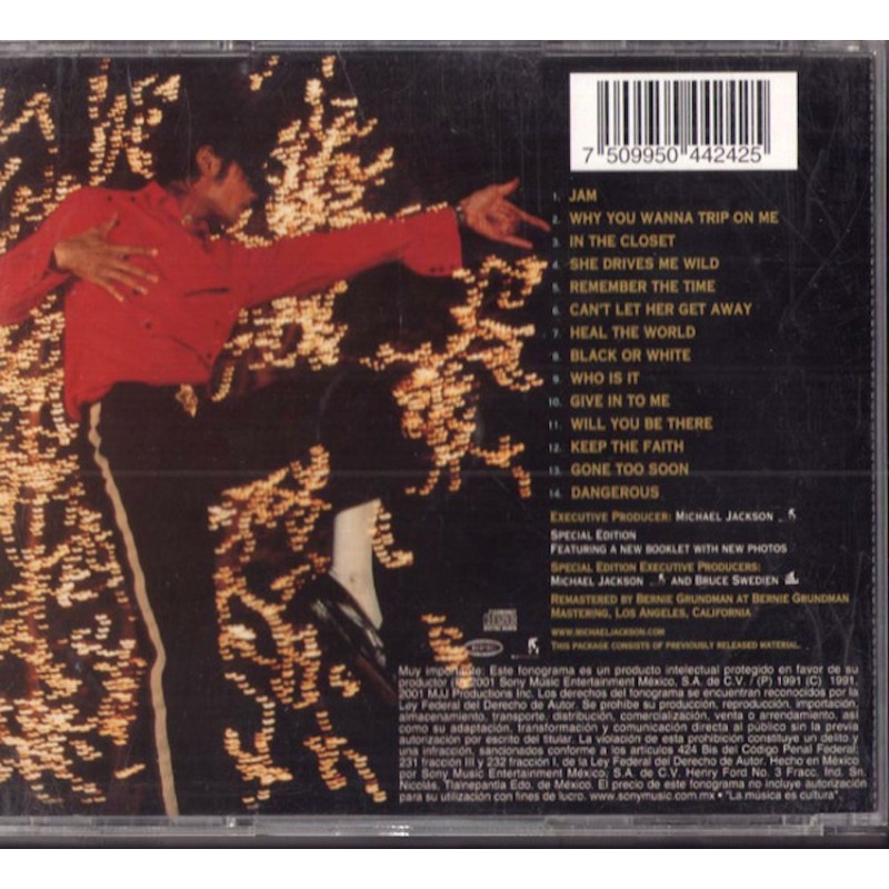 MICHAEL JACKSON - DANGEROUS SPECIAL EDITION CD