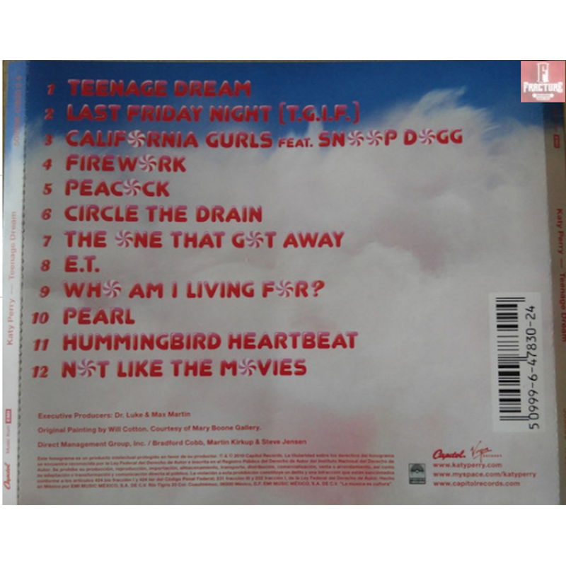 KATY PERRY - TEENAGE DREAM CD