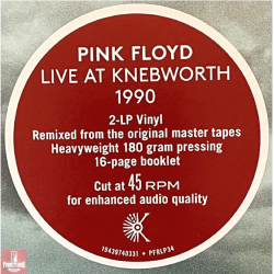 PINK FLOYD -LIVE AT KNEBWORTH 1990 VINYL 194397403312