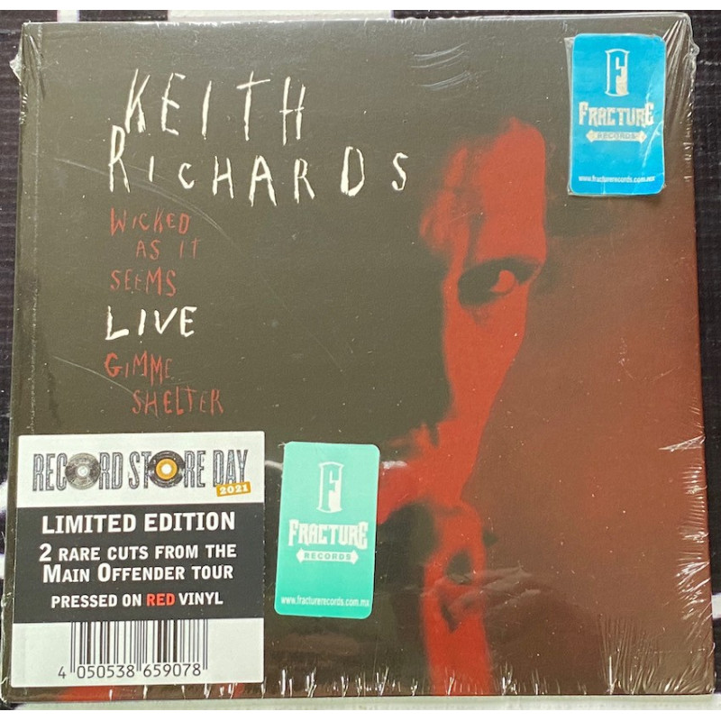 KEITH RICHARDS-WICKED AS IT SEEMS (LIVE) (RED VINYL) [RSD DROPS 2021] VINYL