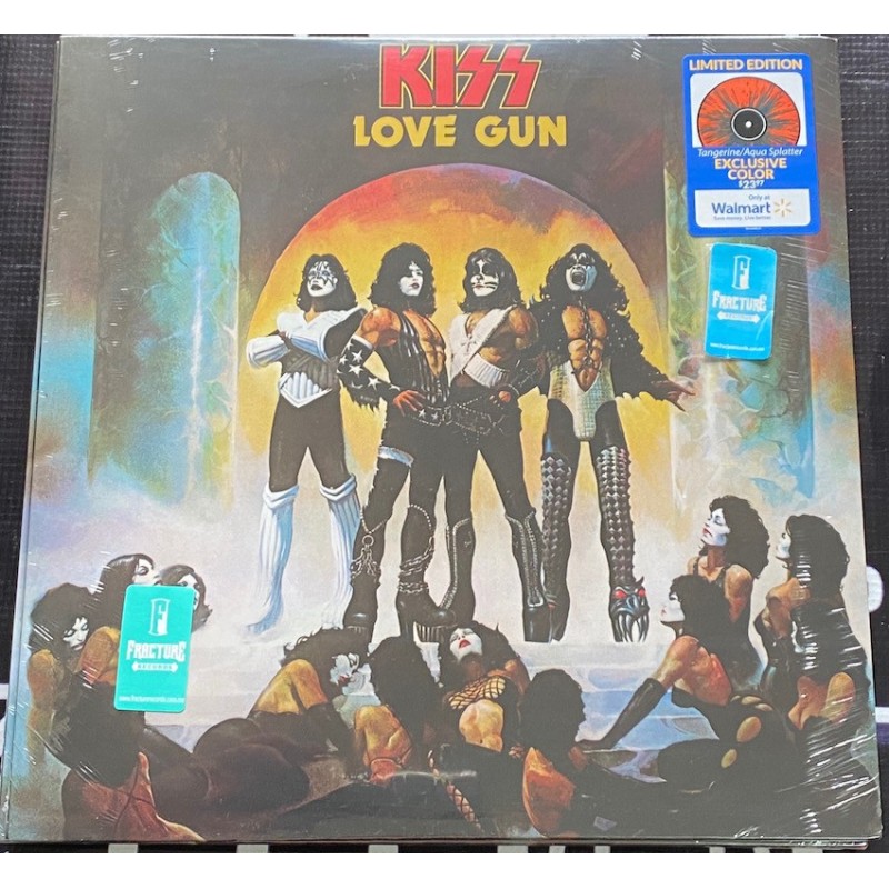 KISS-LOVE GUN TANGERINE/AQUA SPLATTER VINYL .602507391904