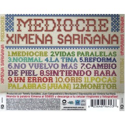 XIMENA SARIÑANA–MEDIOCRE CD. 825646964536