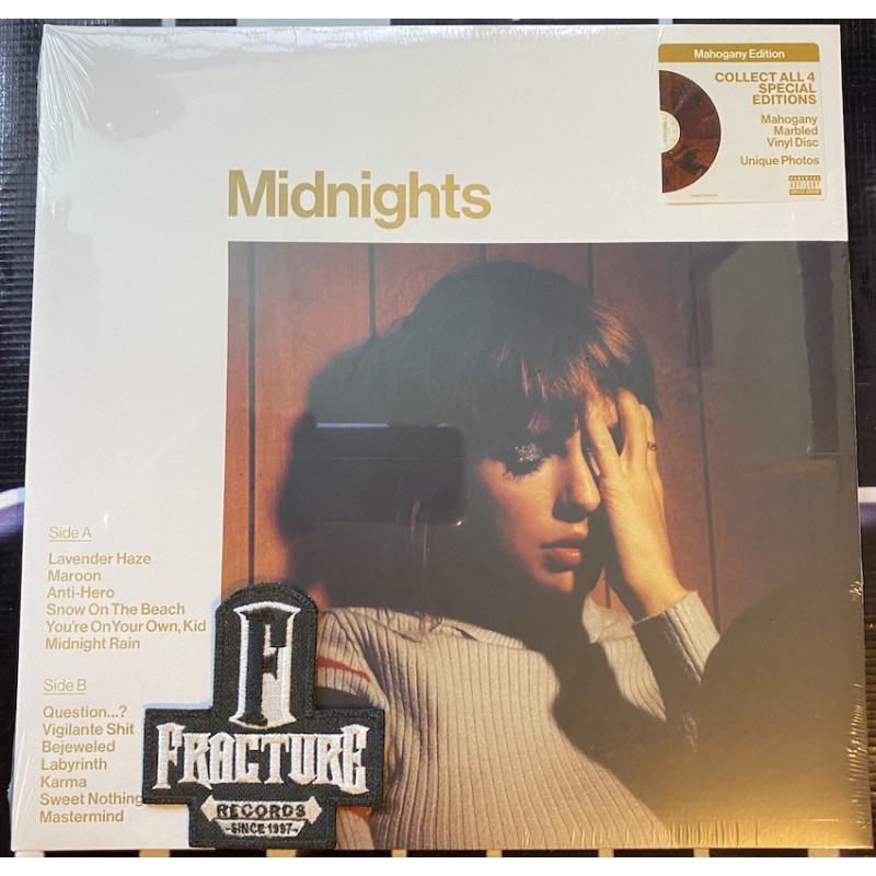 TAYLOR SWIFT–MIDNIGHTS VINYL MAHOGANY MARBLED 602445790074