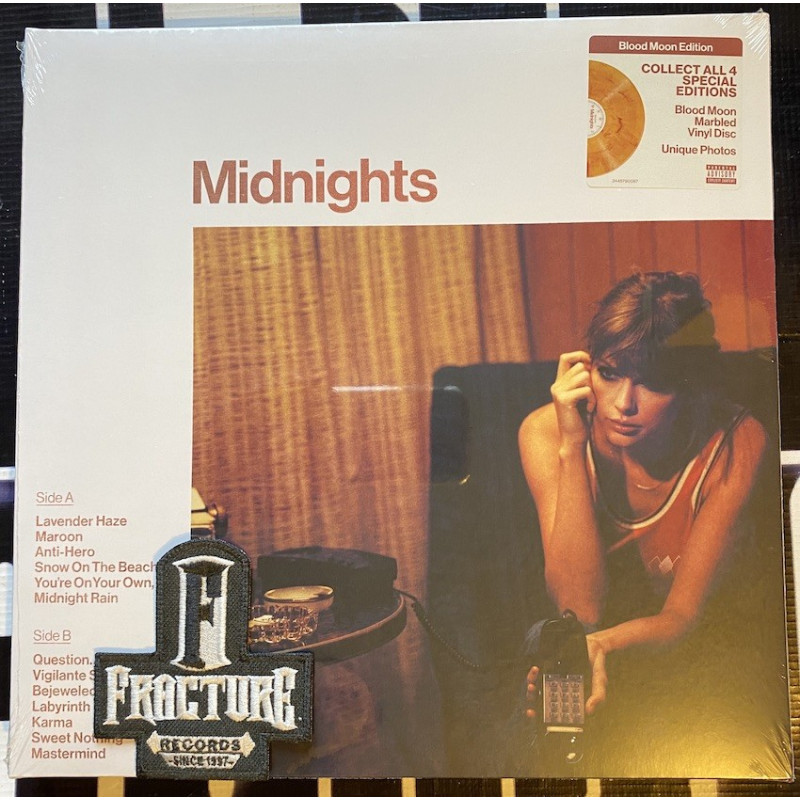 TAYLOR SWIFT–MIDNIGHTS VINYL BLOOD MOON MARBLED 602445790067