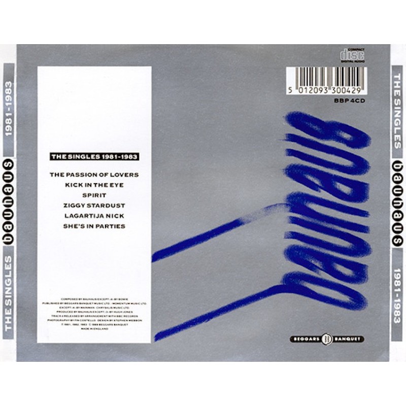 BAUHAUS-THE SINGLES CD