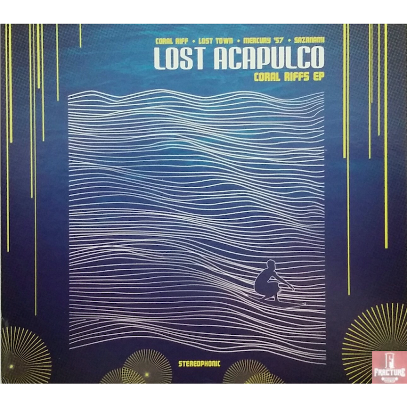 LOST ACAPULCO–CORAL RIFFS EP VINYL 7 INCH GREEN AQUA.  Coral Riffs EP