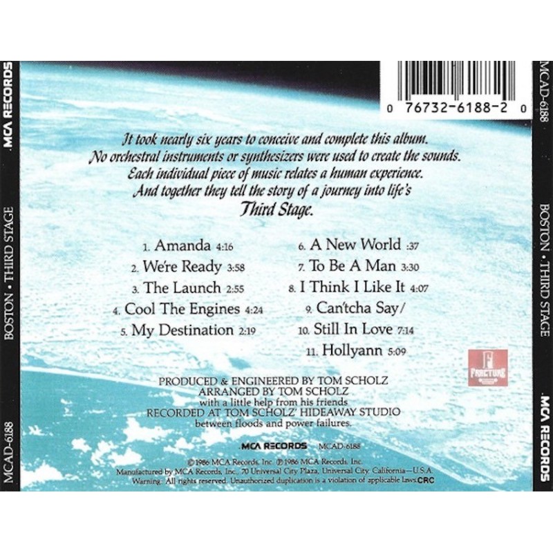 BOSTON – THIRD STAGE CD