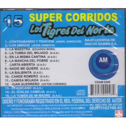 LOS TIGRES DEL NORTE -15 SUPER CORRIDOS  CD