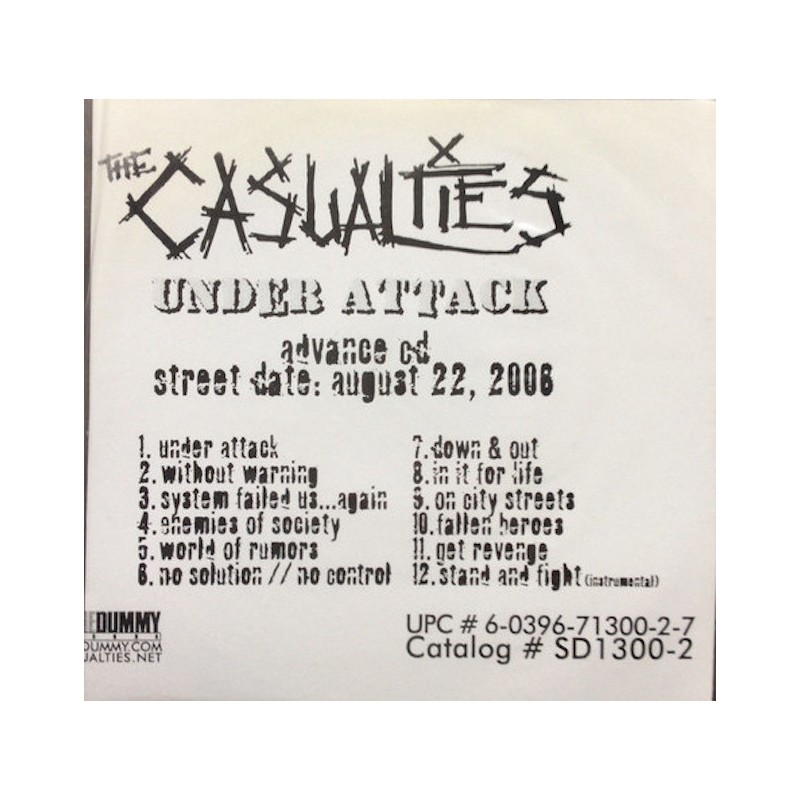 THE CASUALTIES-UNDER ATTACK CD