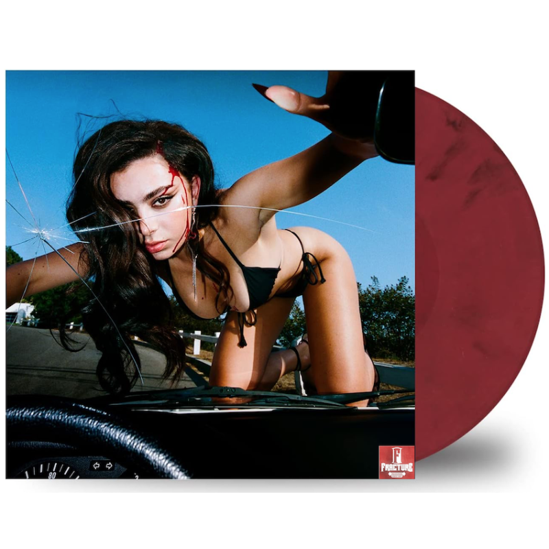 CHARLI XCX – CRASH VINYL RED OPAQUE & BLACK MARBLED 0190296409981