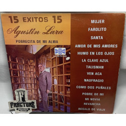 AGUSTIN LARA – 15 EXITOS DE AGUSTÍN LARA SU VOZ SU PIANO Y SUS CANCIONES VINYL LP-20-TV-033