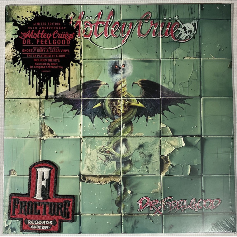MOTLEY CRUE ‎– DR. FEELGOOD VINYL 35TH ANNIVERSARY, GHOSTLY RUBY & CLEAR 4099964064476