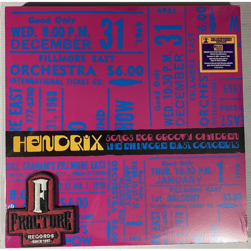 HENDRIX – SONGS FOR GROOVY CHILDREN THE FILLMORE EAST CONCERTS HIGHLIGHTS  VINYL BLUE/VIOLET RSD BLACK FRIDAY 2024 198028305617