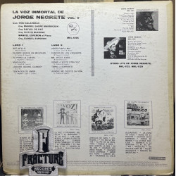 JORGE NEGRETE – LA VOZ INMORTAL DE JORGE NEGRETE VOL. V VINYL