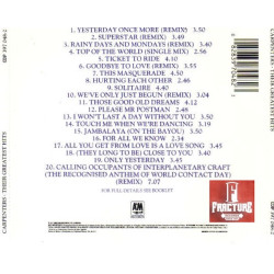 CARPENTERS – THEIR GREATEST HITS CD