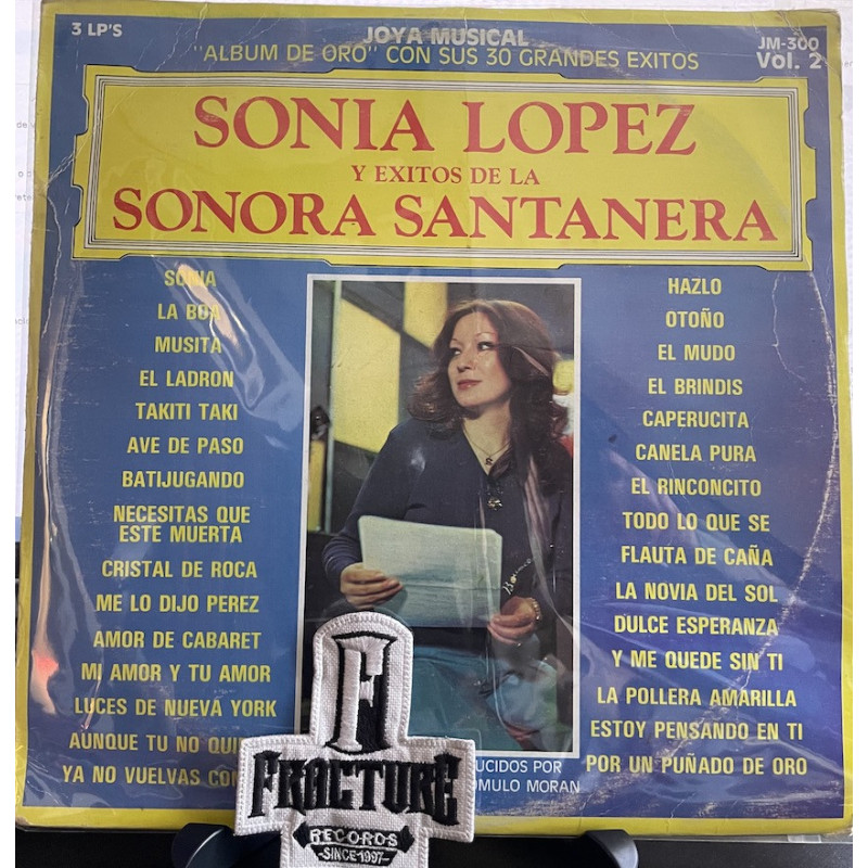 SONIA LÓPEZ Y LA SONORA SANTANERA – ALBUM DE ORO CON SUS 30 GRANDES ÉXITOS VOL. 2 BOX 3 VINYL JM-300 SONIA LÓPEZ Y LA SONORA SANTANERA – ALBUM DE ORO CON SUS 30 GRANDES ÉXITOS VOL. 2 BOX 3 VINYL JM-300