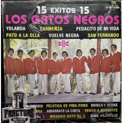 TIBERIO Y SUS GATOS NEGROS – 15 ÉXITOS DE LOS GATOS NEGROS DE TIBERIO GONZÁLEZ VINYL LP-20-TV-008