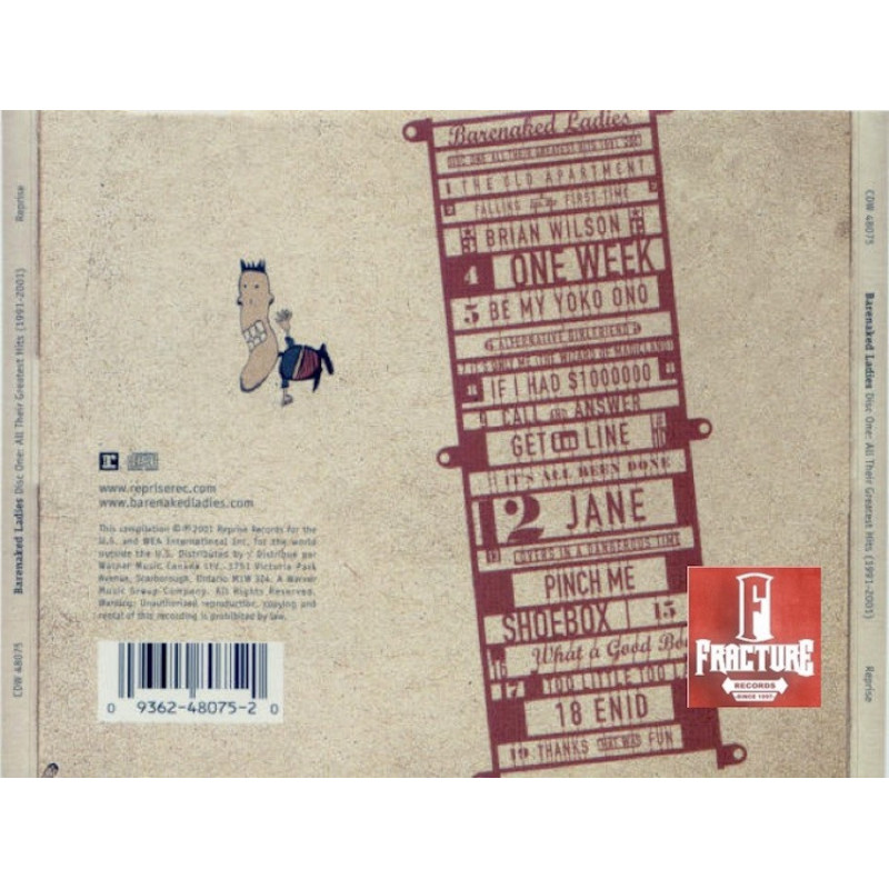 BARENAKED LADIES – DISC ONE: ALL THEIR GREATEST HITS (1991-2001) CD 093624807520