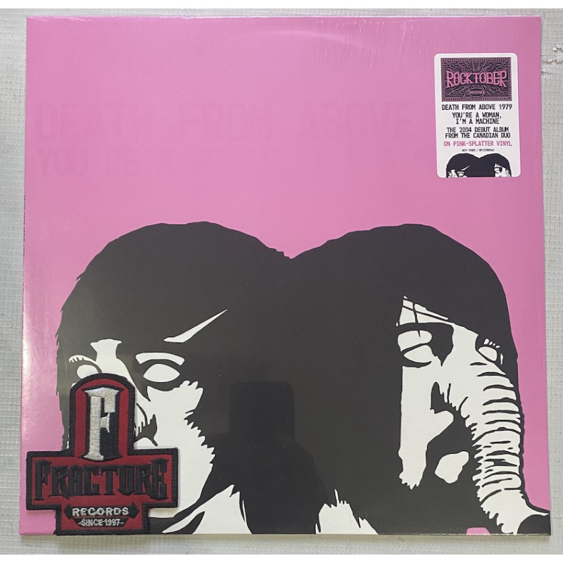 DEATH FROM ABOVE 1979 – YOU'RE A WOMAN, I'M A MACHINE VINYL  PINK SPLATTER ROCKTOBER 081227809461