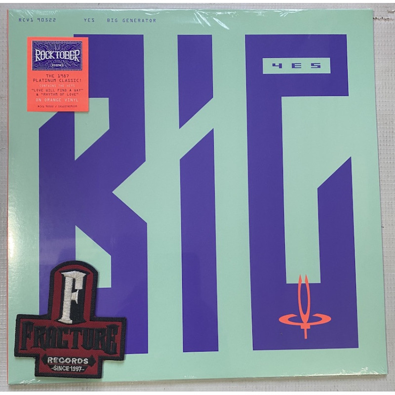 YES – BIG GENERATOR VINYL ORANGE ROCKTOBER 081227809539