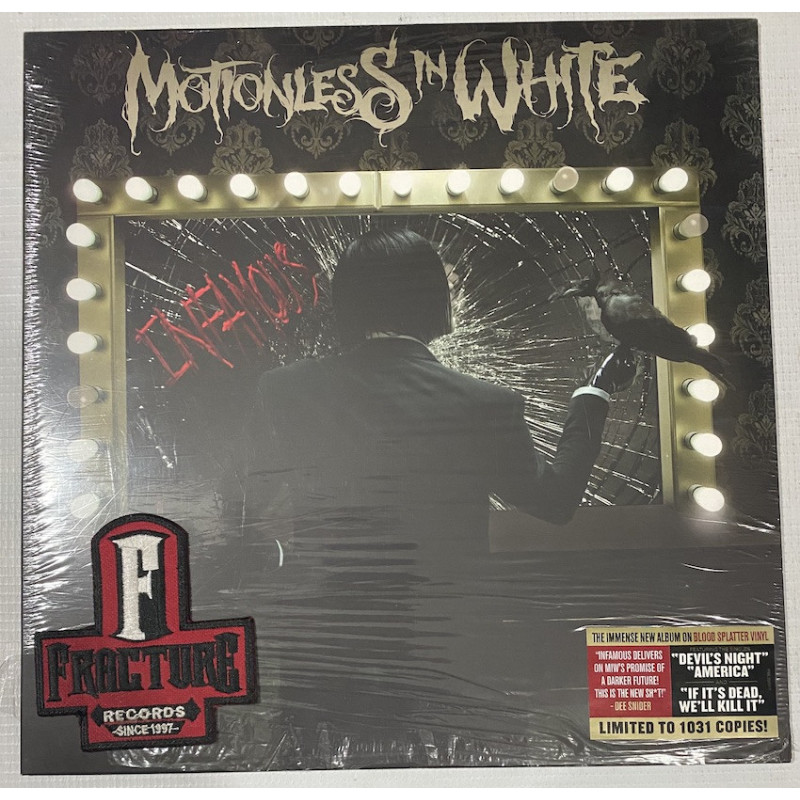 MOTIONLESS IN WHITE ‎– INFAMOUS VINYL WHITE W/ BLOOD RED SPLATTER 714753917118