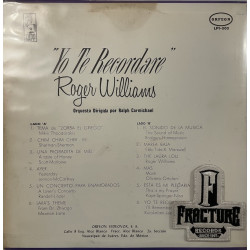 ROGER WILLIAMS – YO TE RECORDARE VINYL