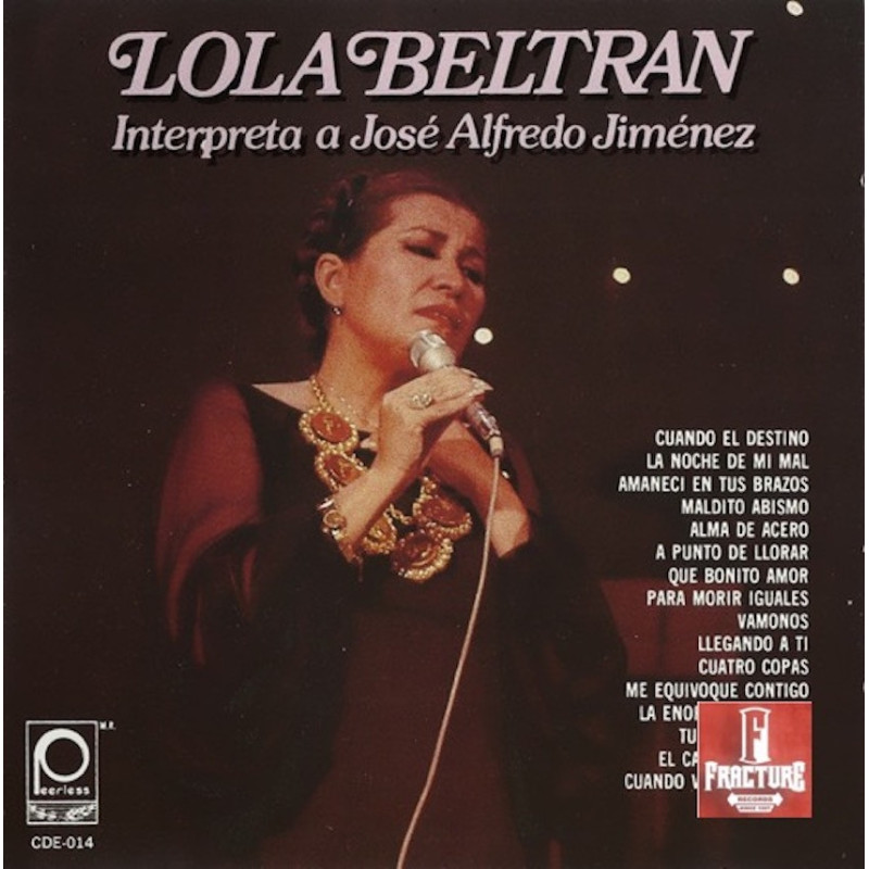 LOLA BELTRAN – INTERPRETA A JOSÉ ALFREDO JIMÉNEZ CD 7509859014334