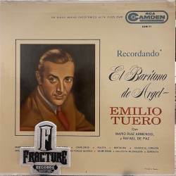 EL BARÍTONO DE ARGEL - EMILIO TUERO CON MARIO RUÍZ ARMENGOL Y RAFAEL DE PAZ – RECORDANDO VINYL CAM-71