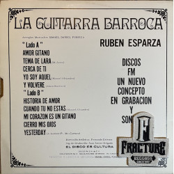 RUBÉN ESPARZA – LA GUITARRA BARROCA VOL. 3 VINYL
