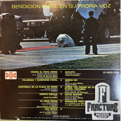 BENDICION PAPAL EN SU PROPIA VOZ - JUAN PABLO MEXICO VINYL