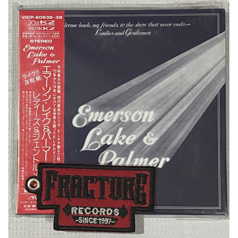 EMERSON, LAKE & PALMER – WELCOME BACK MY FRIENDS TO THE SHOW THAT NEVER ENDS - LADIES AND GENTLEMEN CD JAPONES 4988002382781