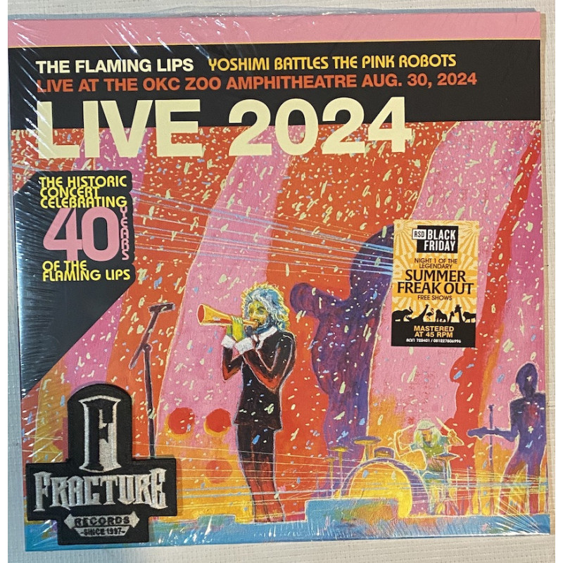 THE FLAMING LIPS – YOSHIMI BATTLES THE PINK ROBOTS LIVE AT AMPHITHEATRE AUG. 30, 2024 VINYL YELLOW BLACK FRIDAY RSD 2025