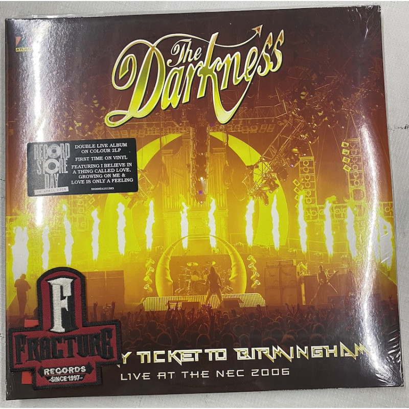 THE DARKNESS - ONE WAY TICKET TO BIRMINGHAM (LIVE AT THE NEC) VINYL RED & YELLOW RSD 2026. 5026854101583