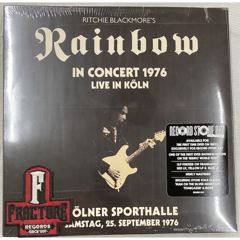 RITCHIE BLACKMORE'S RAINBOW - LIVE FROM KOLN 1976 VINYL TRANSLUCENT RED YELLOW BLUE RSD 2026 5014797913462
