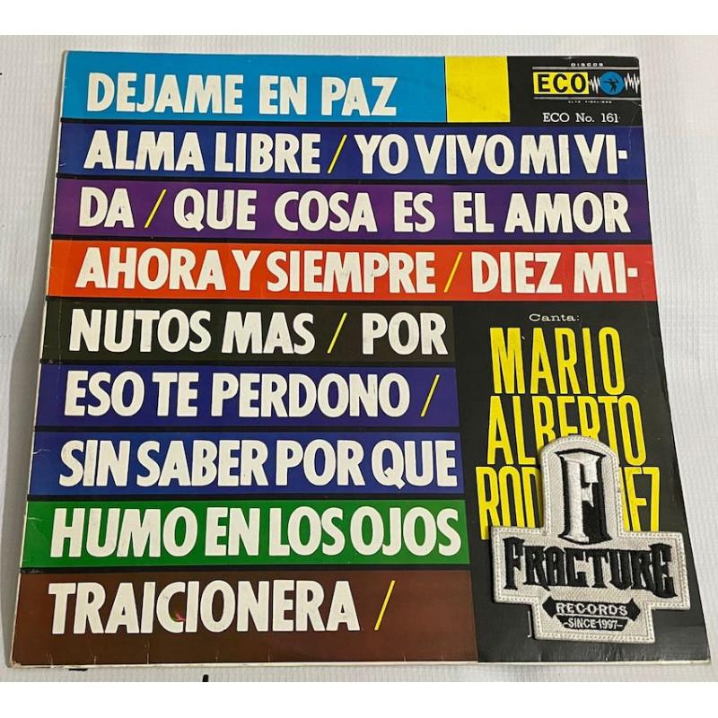 ORQUESTAS DE FEDERICO BAENA, NOÉ FAJARDO Y JUAN S GARRIDO – MARIO ALBERTO RODRÍGUEZ VINYL ECO-161
