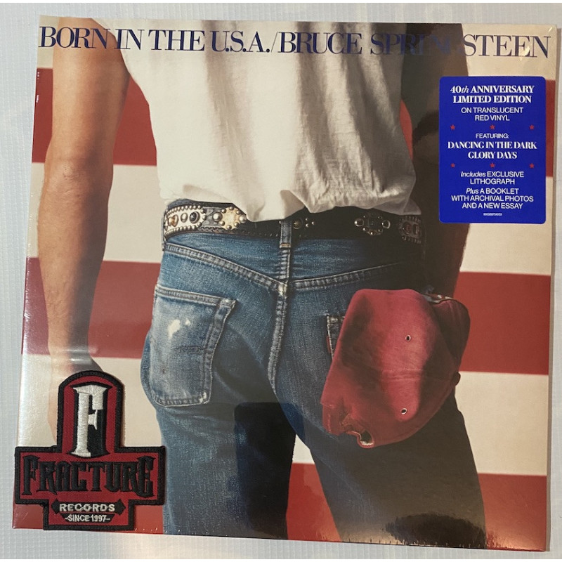 BRUCE SPRINGSTEEN – BORN IN THE U.S.A. VINYL RED TRANSLUCENT 40TH ANNIVERSARY 196588751615