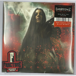 EVANESCENCE – SANCTUARY VINYL SINGLE SIDED, ETCHED, DEEP PURPLE AND BLACK MARBLE .