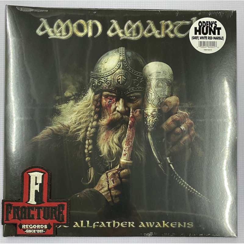 AMON AMARTH – THE ALLFATHER AWAKENS VINYL ODENS HUNT (GREY / WHITE / RED MARBLED) 039841622416