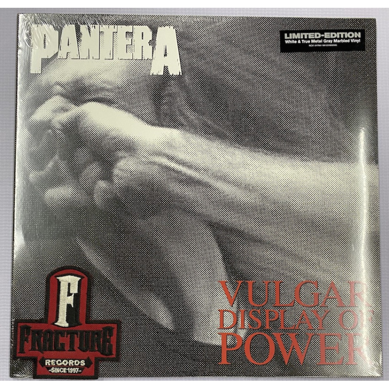 PANTERA – VULGAR DISPLAY OF POWER VINYL WHITE & TRUE METAL GREY MARBLED 081227890995