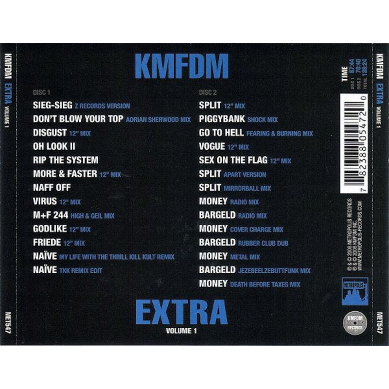 KMFDM - EXTRA-VOLUME 1 CD