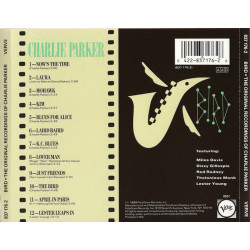 CHARLIE PARKER-BIRD-THE ORIGINAL RECORDINGS OF CHARLIE PARKER CD. 042283717626