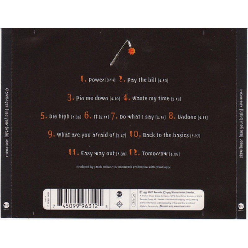 CLAWFINGER / use your brain LP Clawfinger - Use Your Brain Vinyl