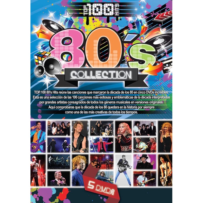 TOP 100 HITS 80´S COLLECTION-BOX SET 5 DVD'S