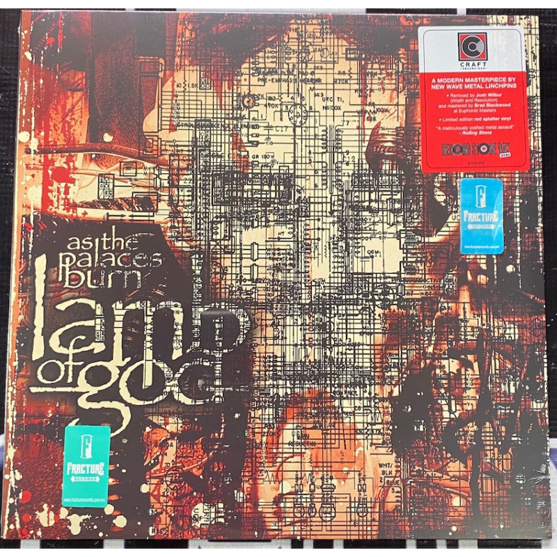 LAMB OF GOD-AS THE PALACES BURN VINYL RED SPLATTER. 888072157606 LAMB OF GOD-AS THE PALACES BURN VINYL RED SPLATTER. 888072157606