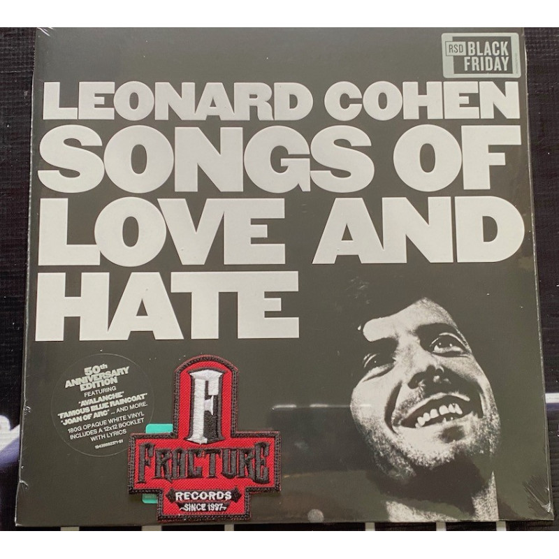 LEONARD COHEN-SONGS OF LOVE AND HATE (50TH ANNIVERSARY) (RSD BF 2021) OPAQUE WHITE VINYL. 0194398823713 LEONARD COHEN-SONGS OF LOVE AND HATE (50TH ANNIVERSARY) (RSD BF 2021) OPAQUE WHITE VINYL. 0194398823713